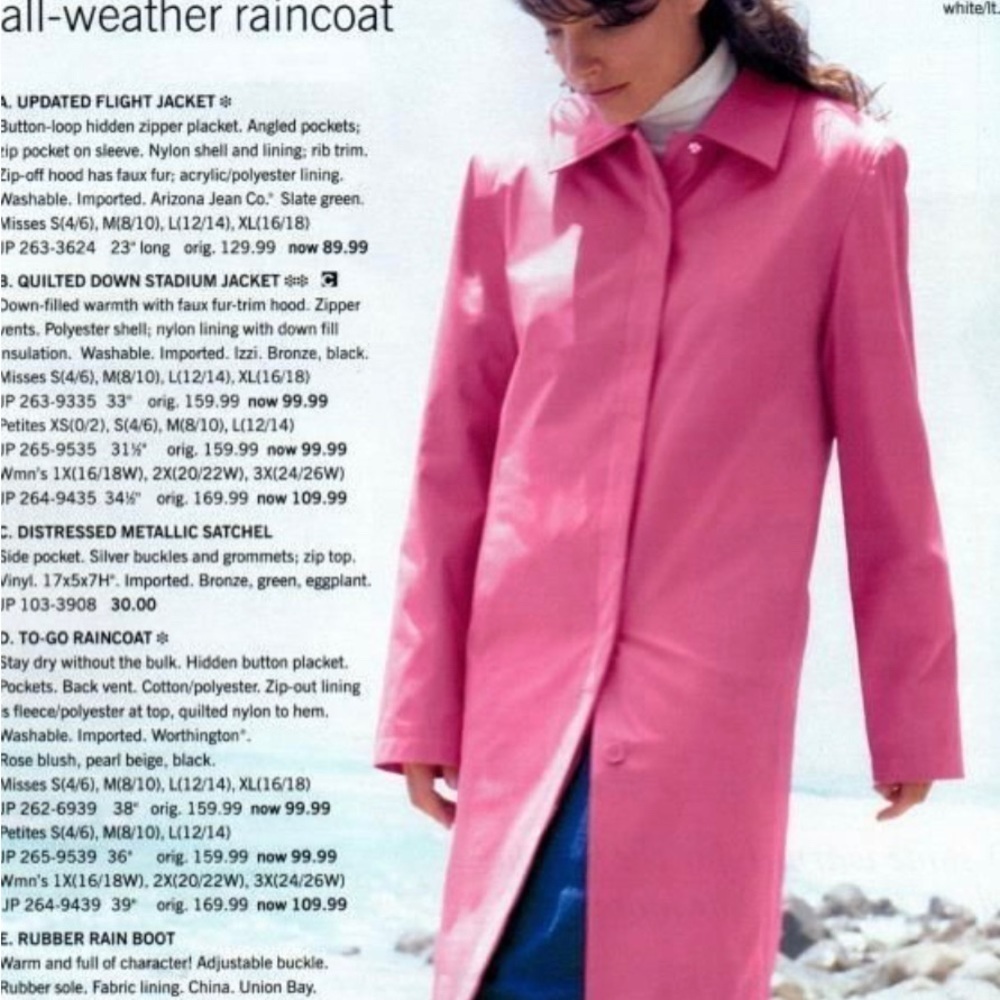 Jones New York Pretty in pink rain coat